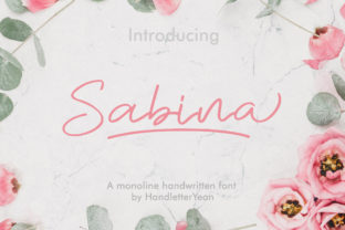 Sabina: Elegant Handwritten Monoline Font
