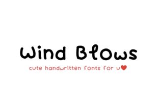 Wind Blows: A Whimsical Handwritten Font