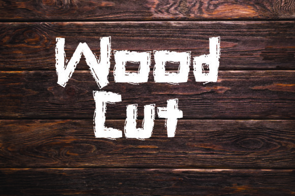 Wood Cut: A Bold, Textured Font Inspired by Timber